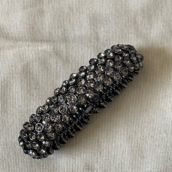 J. Crew Stretch Gunmetal & Crystal Bracelet - Picture 2 of 3